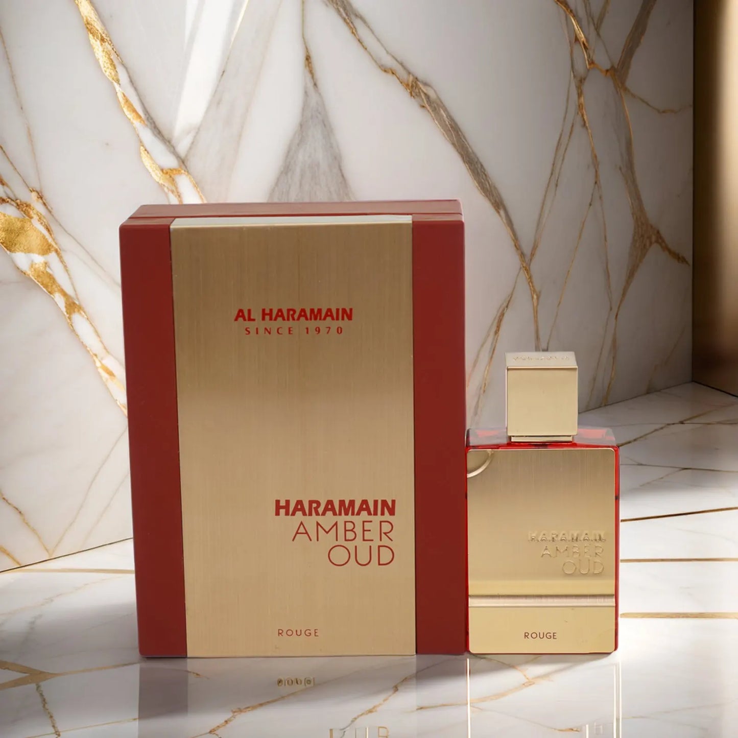 Al Haramain Amber Oud Rouge Edition Eau de Parfum Toilette Spray For Men And Women 2.0 OZ Long-lasting Fragrance Best Lover Gift