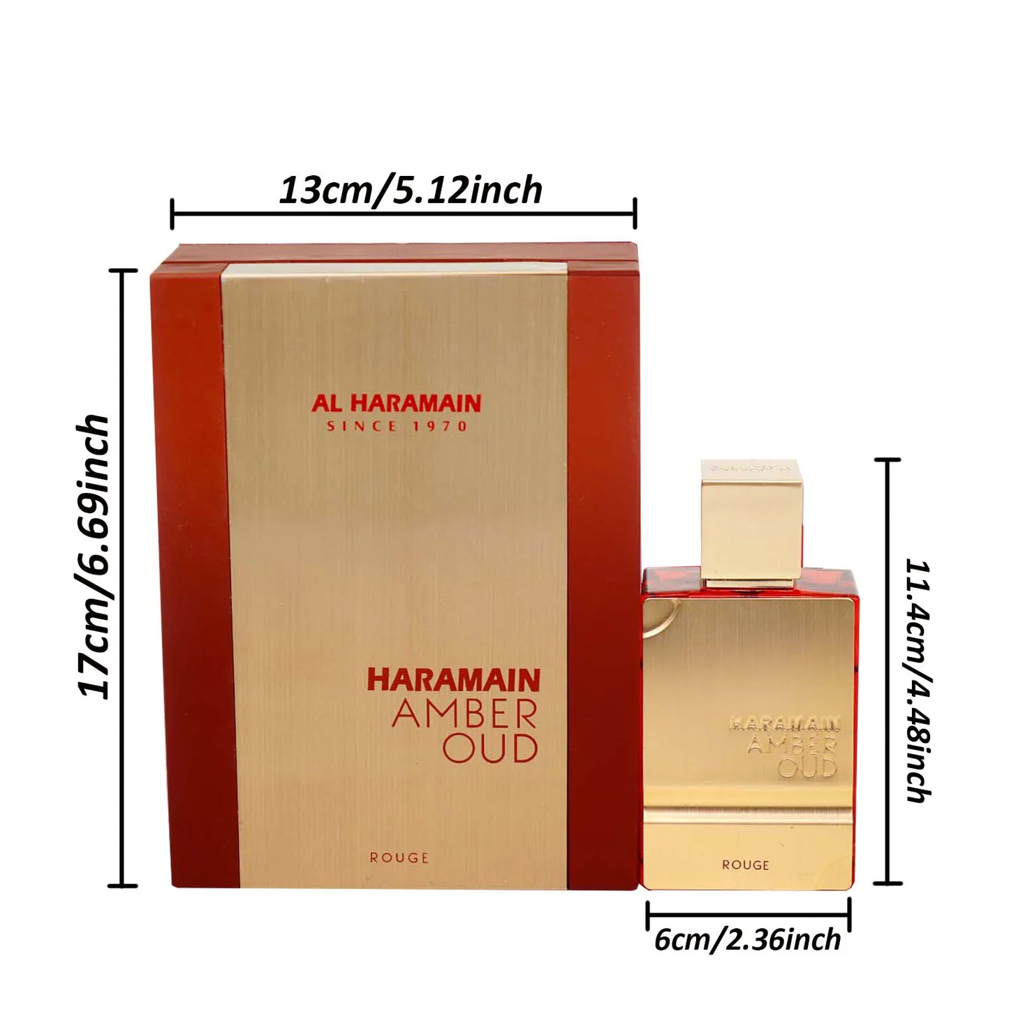 Al Haramain Amber Oud Rouge Edition Eau de Parfum For Women's Cologne 2.0 OZ Long-lasting Fragrance Best Luxury Lover Gift