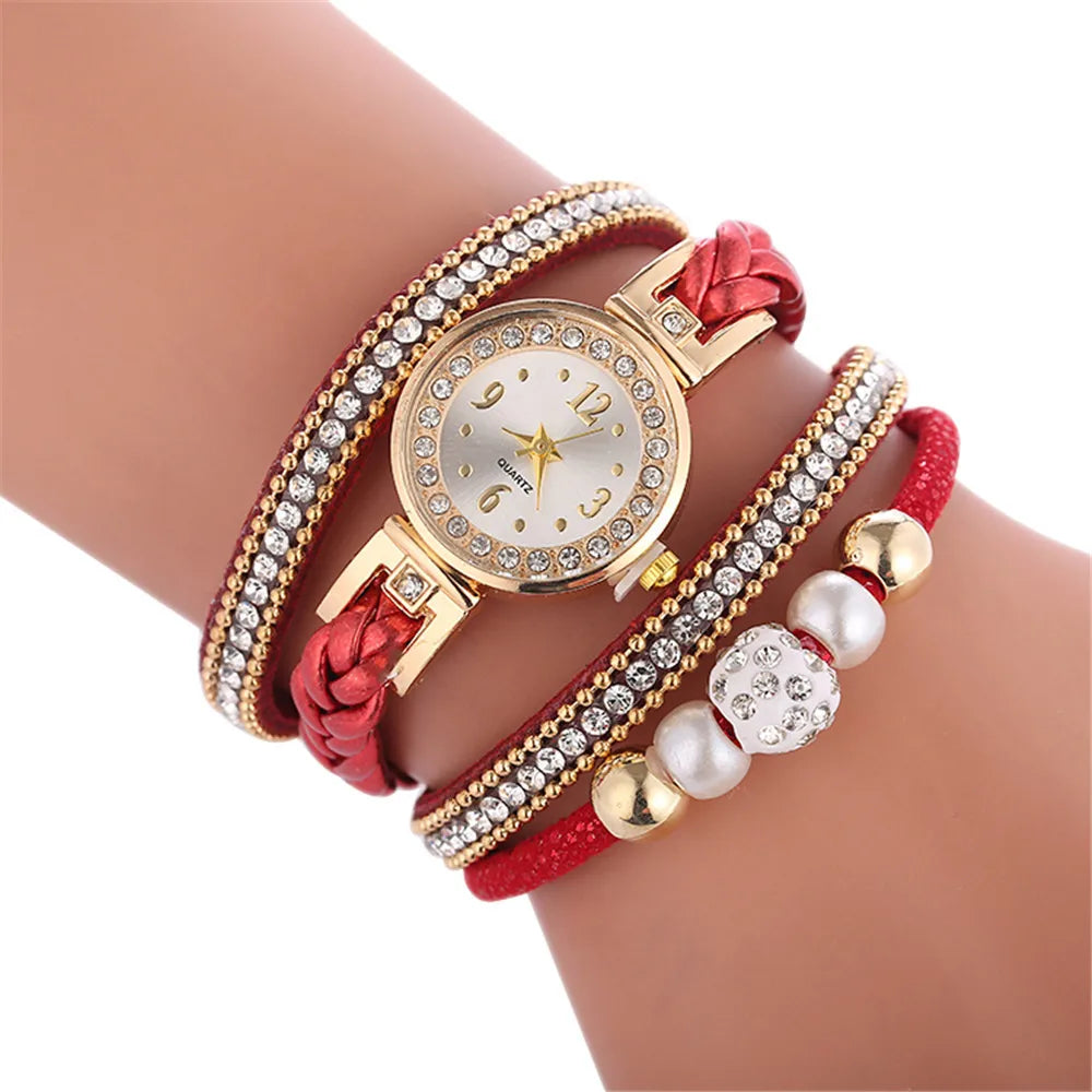 Fashion Bracelet Watch Women Watch Diamond Quartz Watch Circled Bracelet Watch Rose Gold Mesh Luxury Women Watches For Female#3