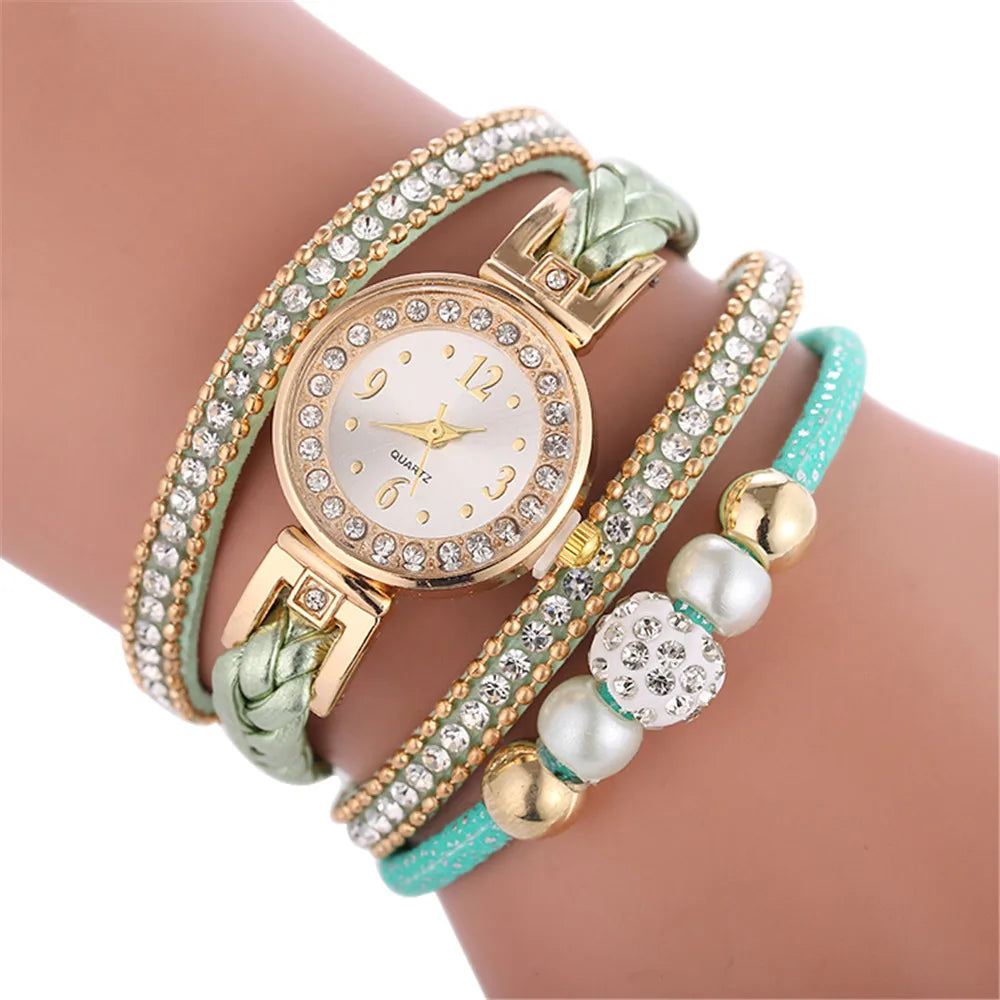 Fashion Bracelet Watch Women Watch Diamond Quartz Watch Circled Bracelet Watch Rose Gold Mesh Luxury Women Watches For Female#3