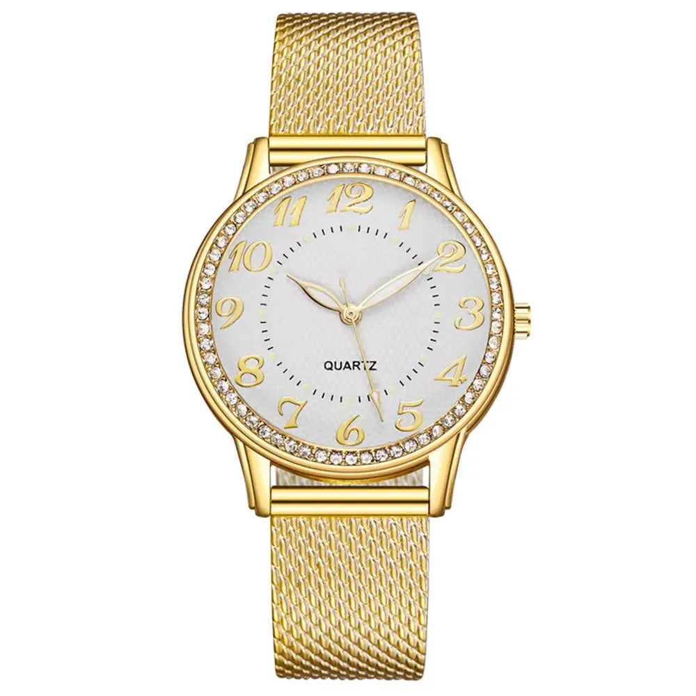 Fashion Women Watches Men Gold Watch Silver Heart Dial Silicone Mesh Belt Wristwatch Reloj Mujer Montre Femme Women's Watch 2024