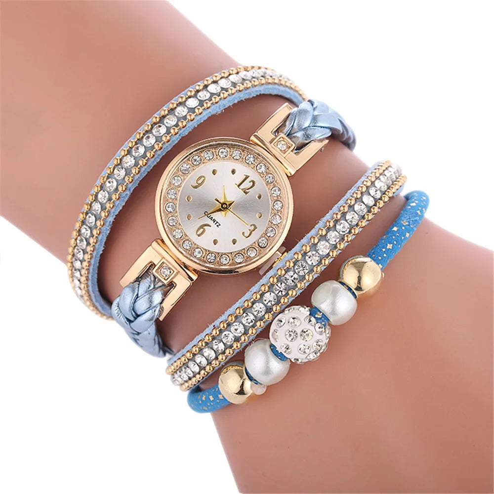 Fashion Bracelet Watch Women Watch Diamond Quartz Watch Circled Bracelet Watch Rose Gold Mesh Luxury Women Watches For Female#3