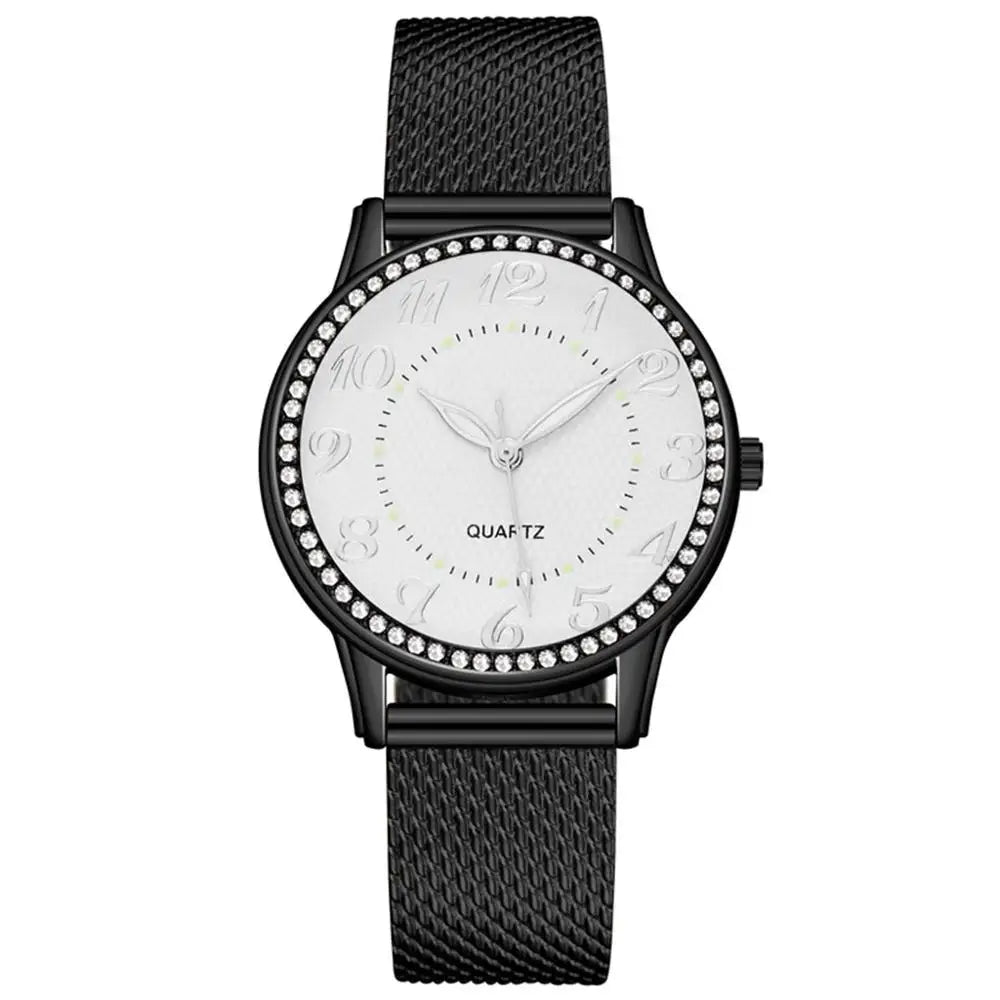 Fashion Women Watches Men Gold Watch Silver Heart Dial Silicone Mesh Belt Wristwatch Reloj Mujer Montre Femme Women's Watch 2024