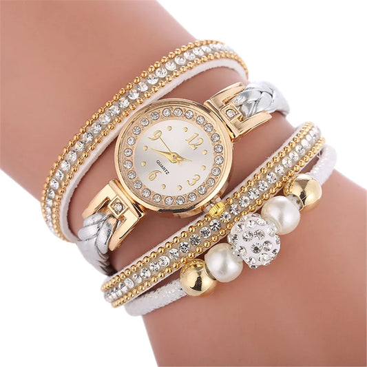 Fashion Bracelet Watch Women Watch Diamond Quartz Watch Circled Bracelet Watch Rose Gold Mesh Luxury Women Watches For Female#3