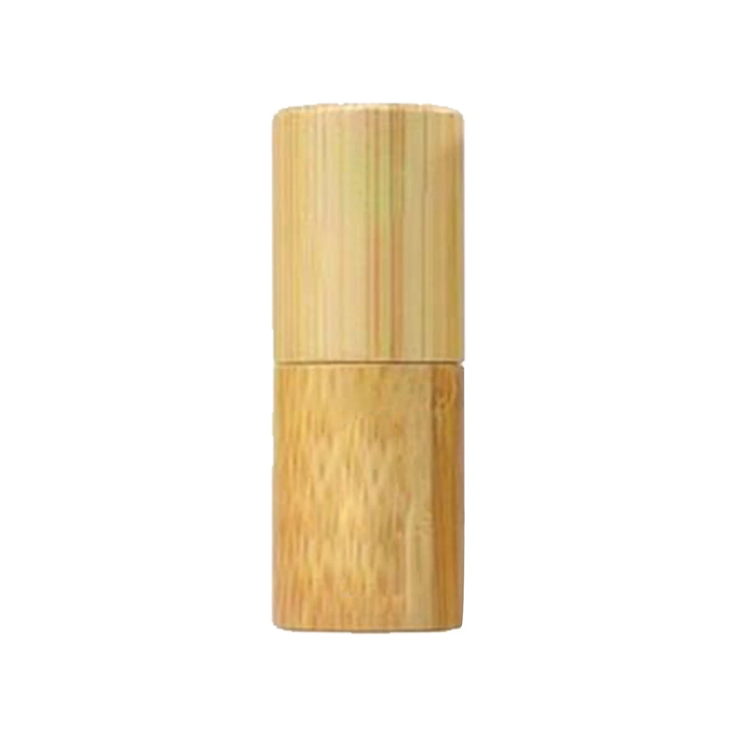 Bamboo Roll on Bottle 3/5/10ml Wood Roller Bottle Essential Oil Lip Gloss Refillable Tube Empty Wood/Glass Bottle Perfume 1PC