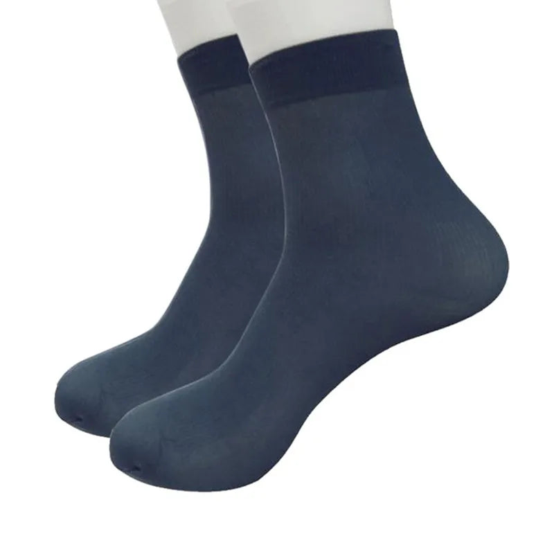 4/8 Pairs Ultra-Thin Breathable Men Socks Comfortable Bamboo Fiber Summer Black Socks Casual Solid Color Middle Tube Sock