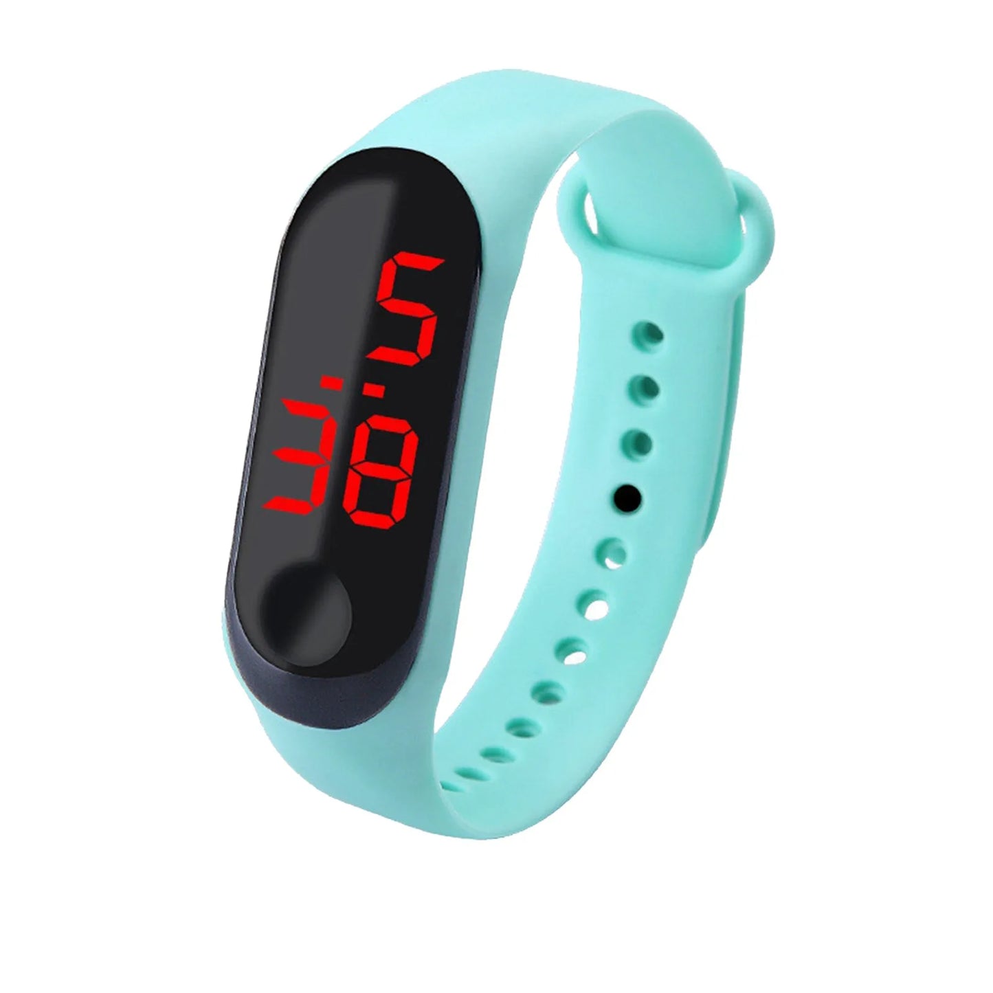 Led Screen Digital Watch Fitness Sports Electronic Digital Watch Bracelet Single Button Control Wristwatches Women Men Watches