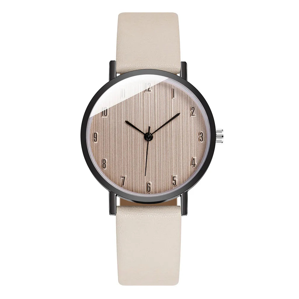 Women's Quartz Leather Bnewv Strap Watch Analog Wrist Watch Fashionable Simple Style Quartz Wristwatch Reloj Mujer Free Shiping