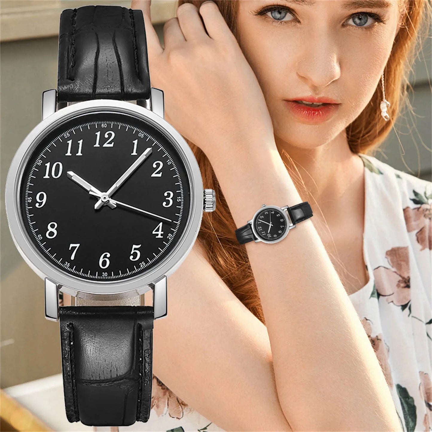 Watches For Women Silver Men'S Watch Digital Chronograph Men'S Luxury Leather Quartz Gift Ladies Women'S Electronic Watches