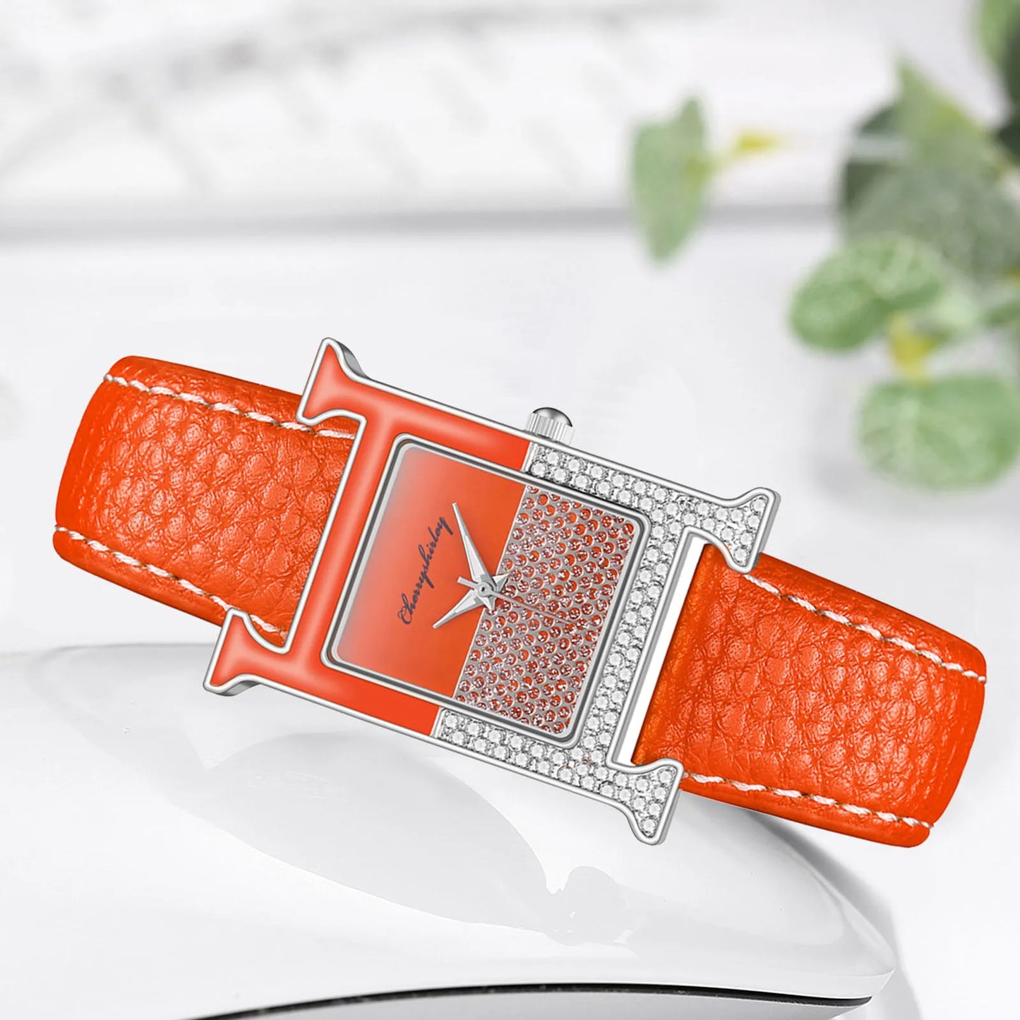 Analog Quartz Watch Casual Watch Ladies Strap Leather Women'S Watch Small Watch Women Elegant Classic Square Watch Reloj Mujer