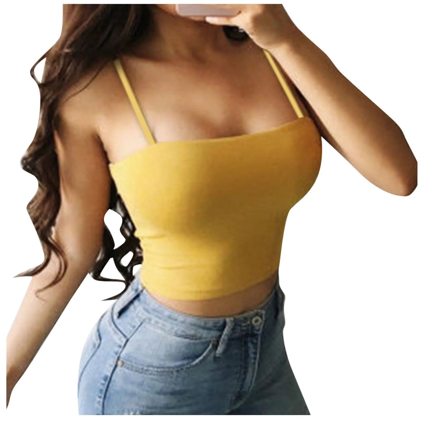 Sexy Tank Tops Summer Sleeveless Crop Top Women Solid Color Backless Camisole Fashion Casual Camis Stretchy Tight Underwear Vest