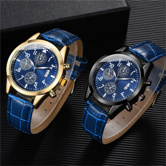 Popular Men's Leather Watch With Calendar Function Plus Luminous Function Watch Fashion Quartz Wristwatches Watches For Men