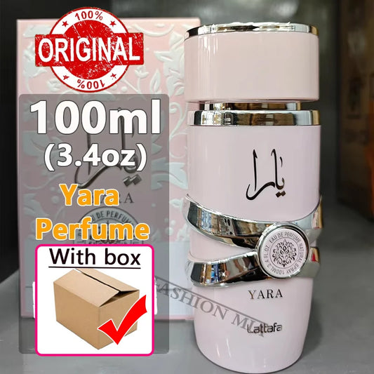 100ml/35ml Original Yara Amber Vanilla Perfumes Women's Man Lasting Fragrance Spray Cologne Hombre Perfume Christmas Gift