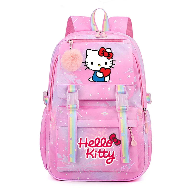 Kuromi & Cinnamoroll Large Capacity Backpack, Lightweight Cute Daypack, Cartoon Schoolbag, Girl Casual Travel Commute Knapsack