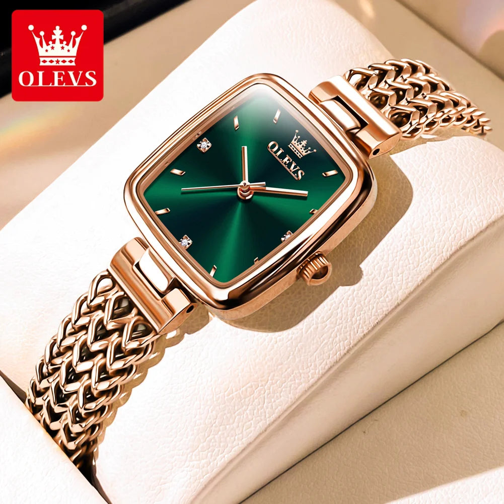 OLEVS Original Certification Brands Women's Watches Trend Simple Atmosphere Stainless Steel Waterproof Quartz Wrist watch Luxury