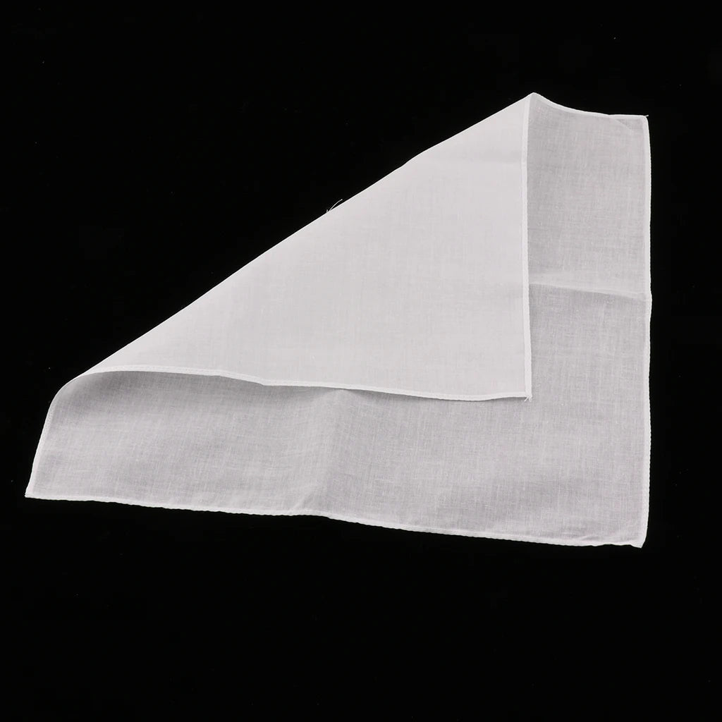 20/40pcs Plain Check Pocket Square White Cotton Handkerchiefs Mens Women White Hankies Wedding 11x11' Baby Kerchief Bibs