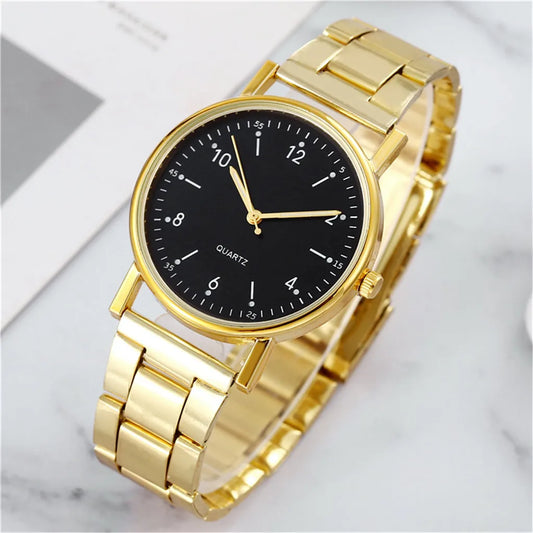 Ladies High-end Quartz Watch Stainless Steel Luminous Dial Leisure Watch Fashionable Simple Style Quartz Wristwatch Reloj Mujer