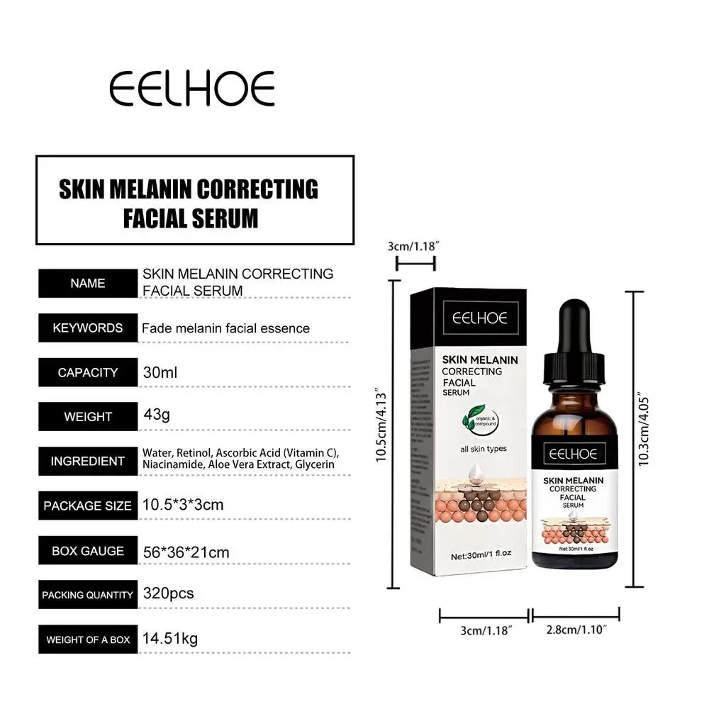 Melanin Correcting Facial Serum Dark Spot Corrector Remover Skin Care Moisturizing Repair Serum Hyaluronic Acid Vitamin C Serum