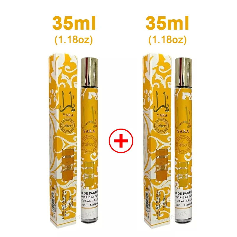 35ml Original Yara Arabian Perfume hombre Long Lasting 72h Fragrance Christmas Parfum Cologne de mujer Light Fragrance