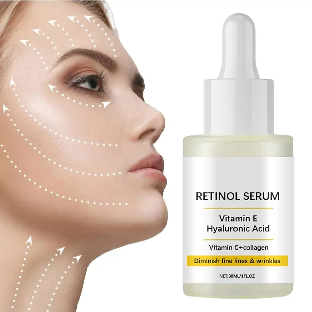 Retinol Face Serum Deep Moisturizing Younger Fade Fine Line Lifting Firming Repair Smooth Tighten Serum Hyaluronic Acid Serum