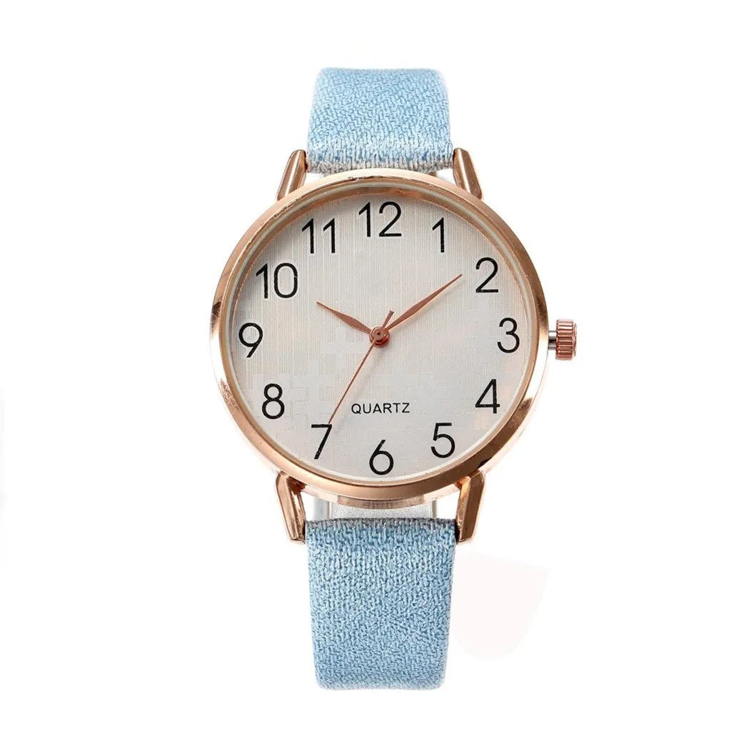 Round Dial Retro Watch Ladies Casual Elegant Belt Watches Korean Fashion Simple Design Quartz Watch Reloj Mujer Lujo Alta Gama