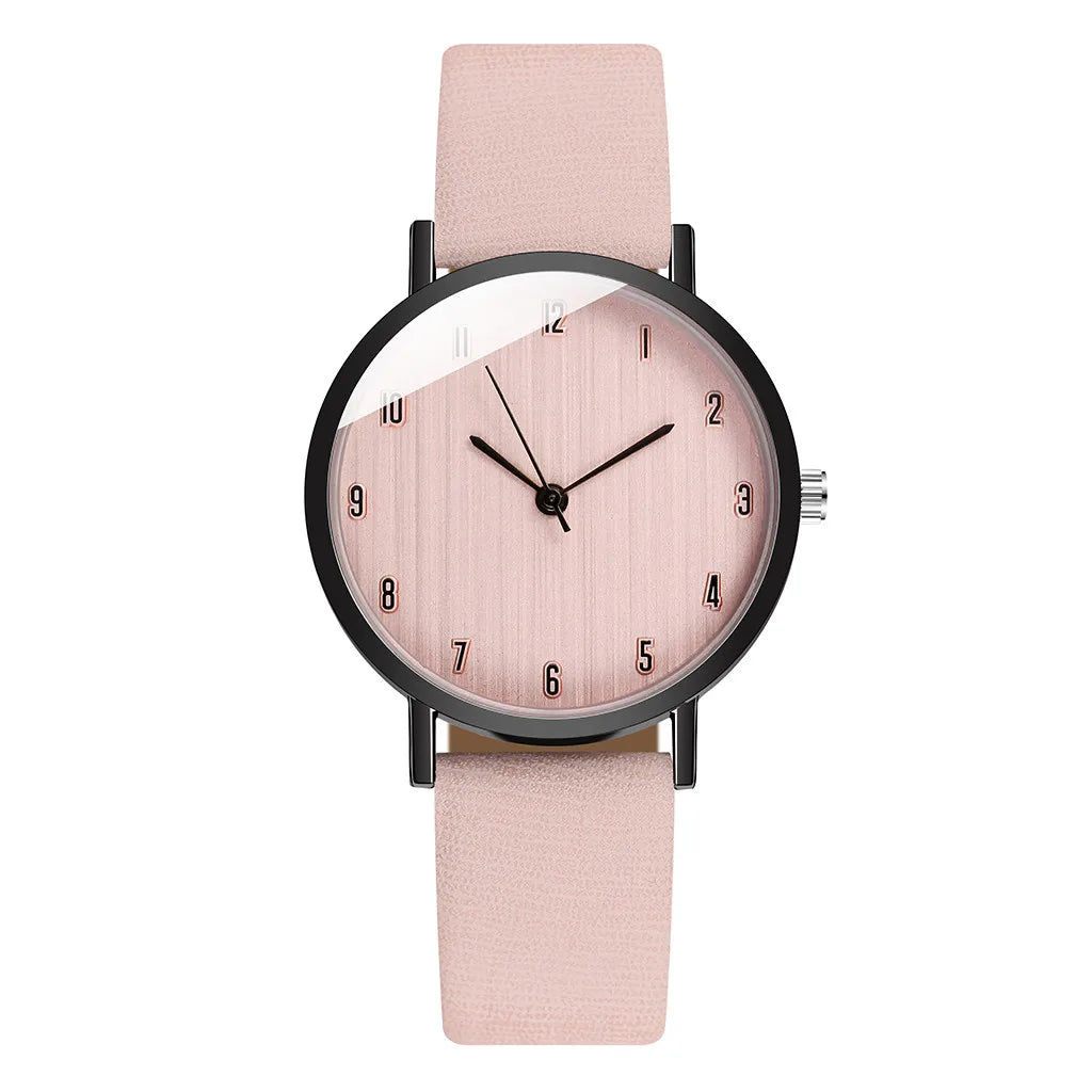 Women's Quartz Leather Bnewv Strap Watch Analog Wrist Watch Fashionable Simple Style Quartz Wristwatch Reloj Mujer Free Shiping