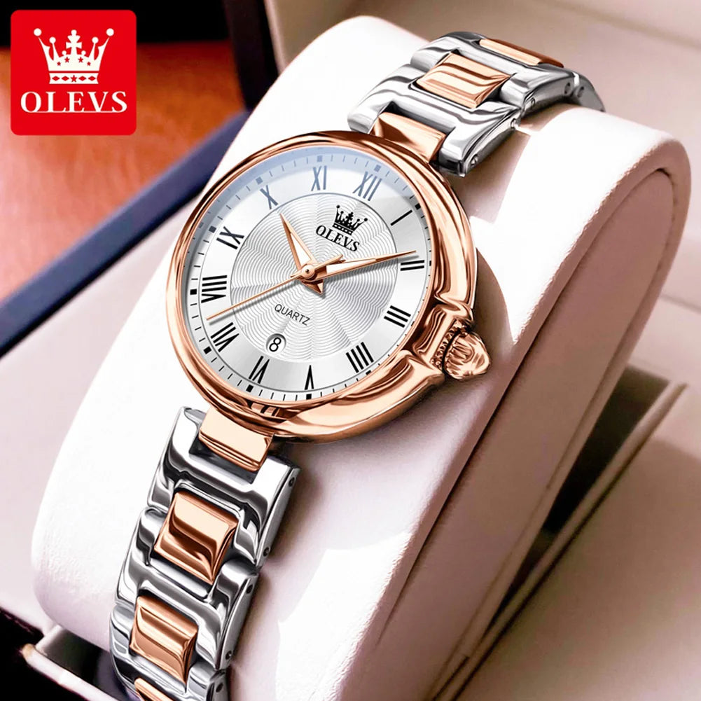 OLEVS 5608 Luxury Brand Women's Watch Classic Fashion Waterproof Luminous Calendar Watch Elegant Quartz Women Watch Reloj Hombre