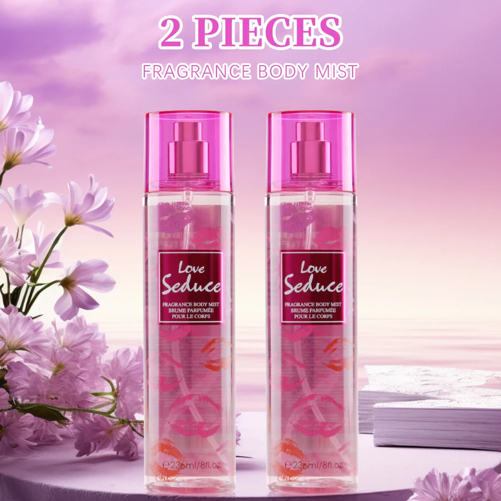 Women's Body Spray 2pcs 8 Fl Oz Hair & Body Fragrance Mist For Women LOVE SEDUCE Long-Lasting Perfume Spray, Perfect For Dating