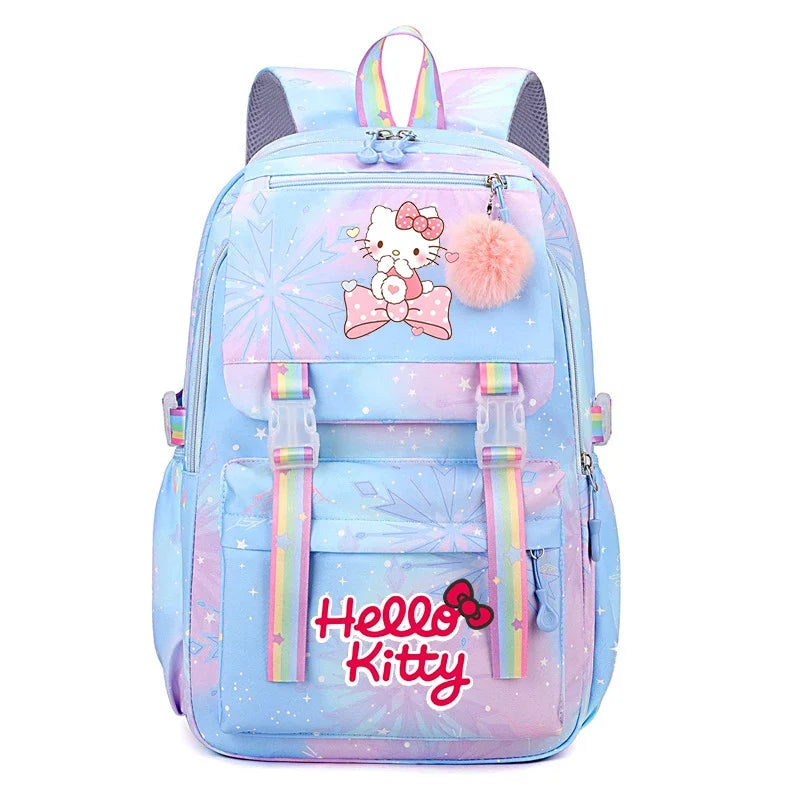 Kuromi & Cinnamoroll Large Capacity Backpack, Lightweight Cute Daypack, Cartoon Schoolbag, Girl Casual Travel Commute Knapsack