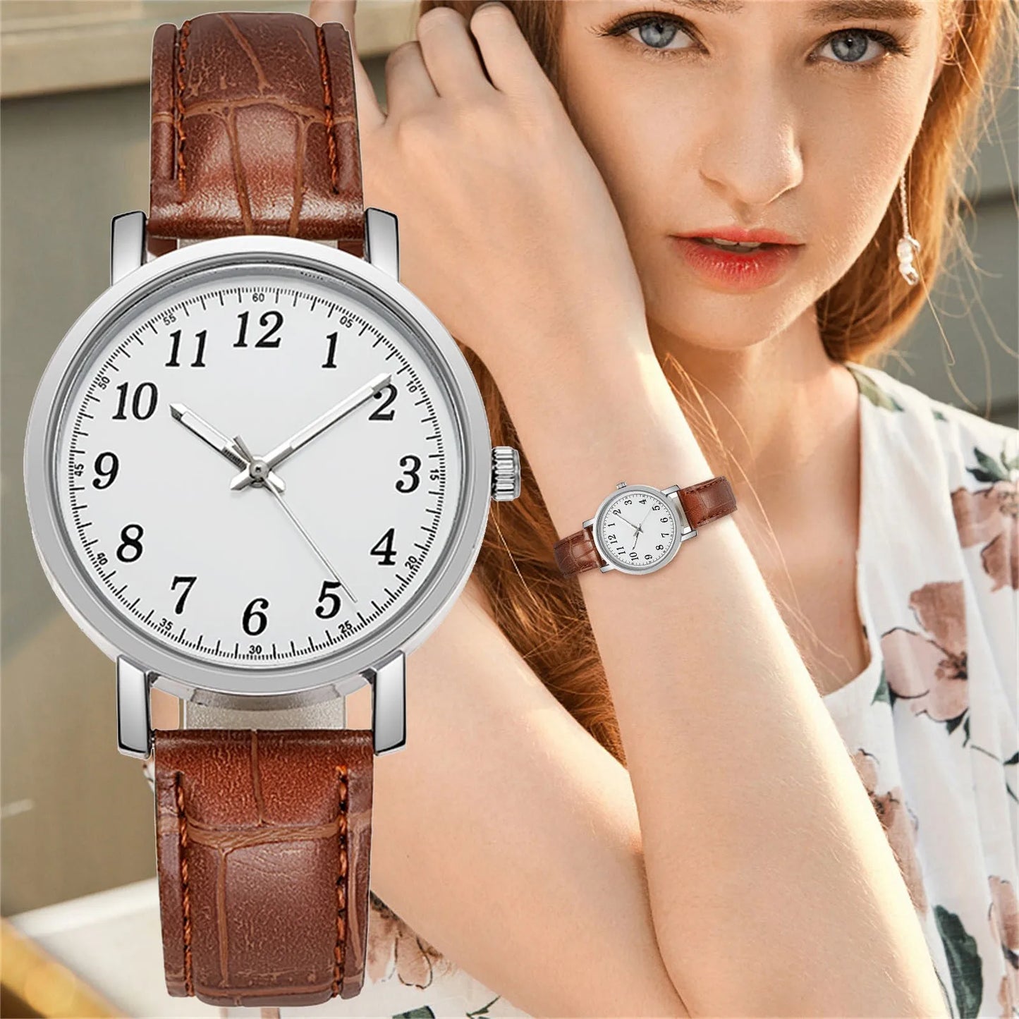 Watches For Women Silver Men'S Watch Digital Chronograph Men'S Luxury Leather Quartz Gift Ladies Women'S Electronic Watches