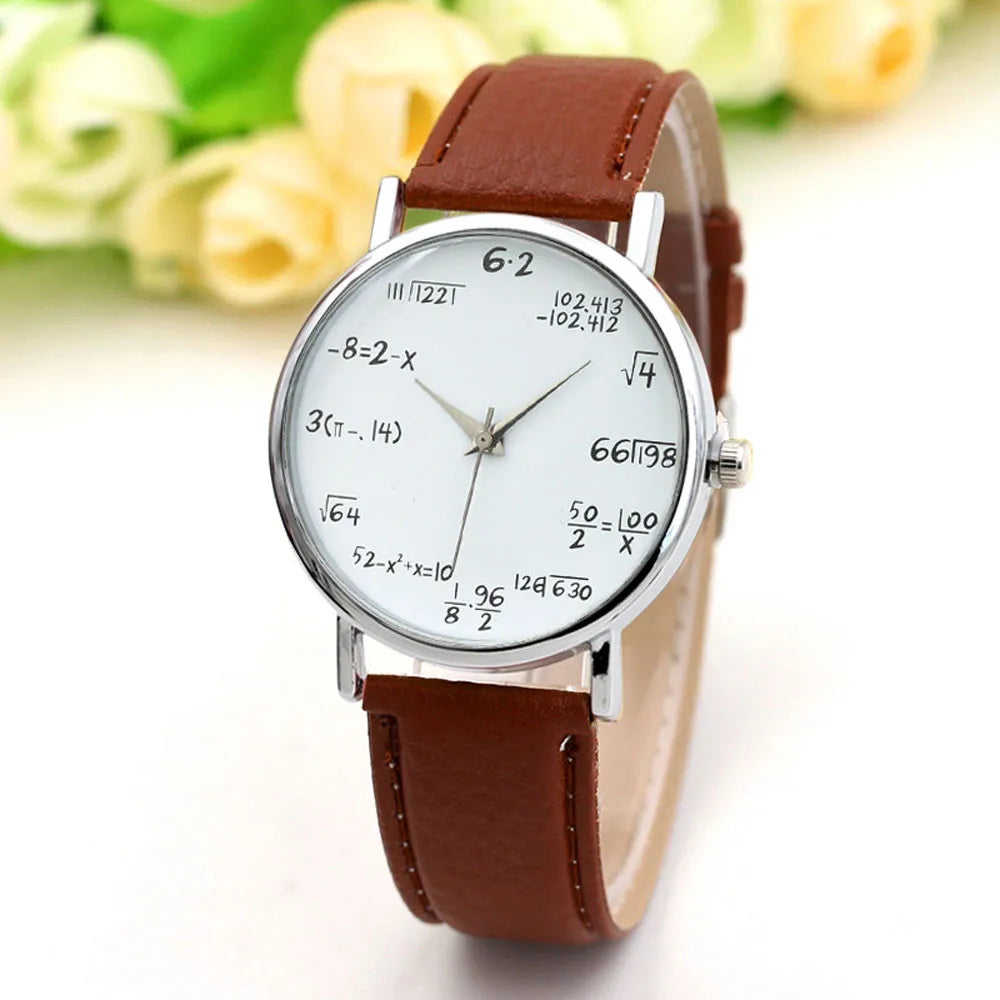 Free Shipping Items Digital Wristwatches Watches For Women Mathematical Equation Watch Without Scale Belt Ladies Watches