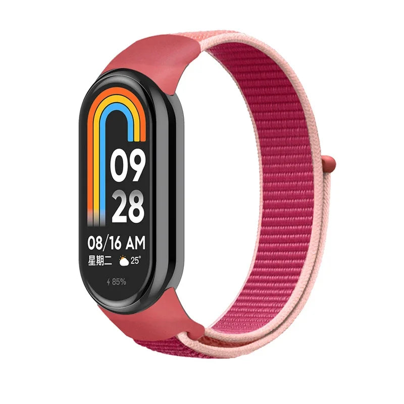 Nylon loop watchband For Xiaomi mi Band 8 smartwatch Sport miband8 NFC Correa Breathable Replacement Bracelet smart band 8 Strap