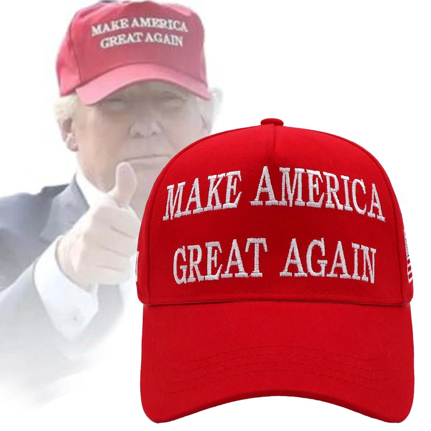 MAGA Baseball Hat 2024 Republican Trump Make America Great Again Hat Red Black White Peaked Cap Fashion Clothes Accessories