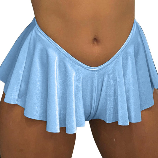 2025 New Fashion Shorts Women Sexy Ruffles A-Line Shorts Mini Skirts Korean Fashion Ladies Short Pants Solid Color Hotpants