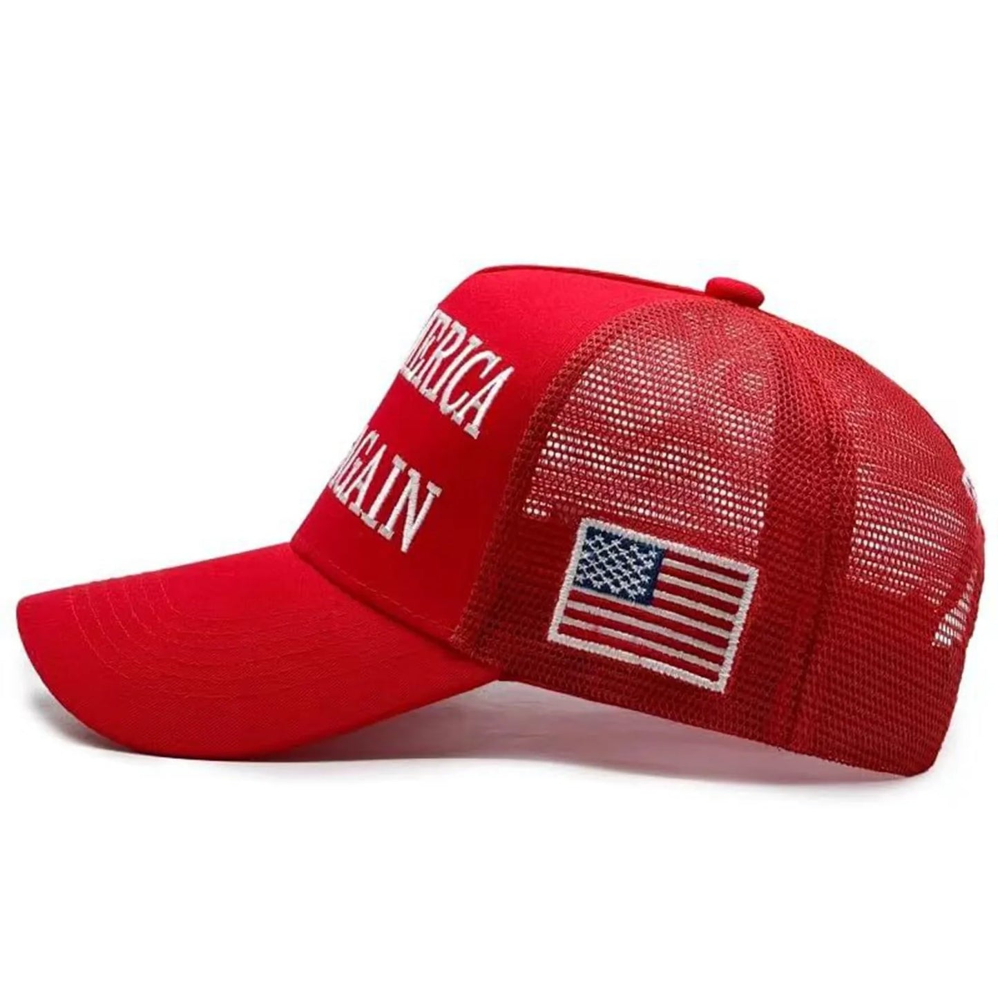 Maga Baseball Cap With Usa Flag Make America Great Again Adjustable Peaked Cap Trump Clothes Accessories Mesh Back Snapback Cap