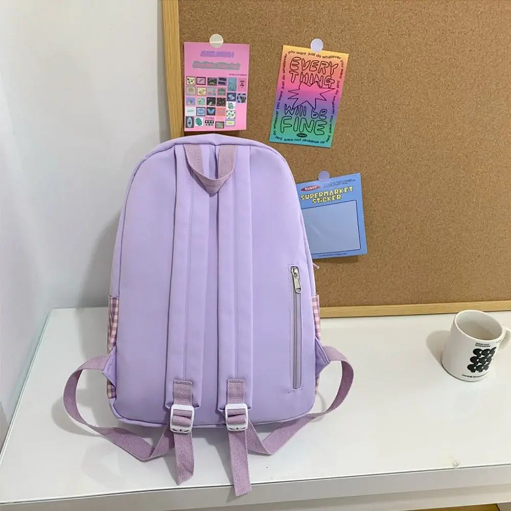 Fashion Bow Backpack Children's School Backpack Large Capacity Nylon School Bags Elementary School Book Bags Outdoor Travel Bag