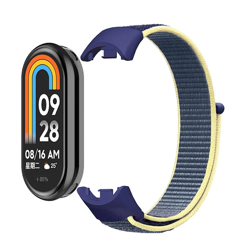 Nylon loop watchband For Xiaomi mi Band 8 smartwatch Sport miband8 NFC Correa Breathable Replacement Bracelet smart band 8 Strap