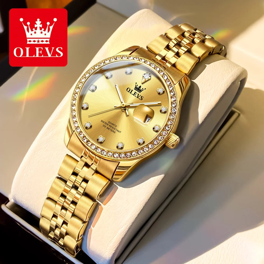 OLEVS 3629 Elegant Women's Watch Fashion Classic Waterproof Luminous Original Calendar Quartz Watch Top Luxury Brand Women Watch