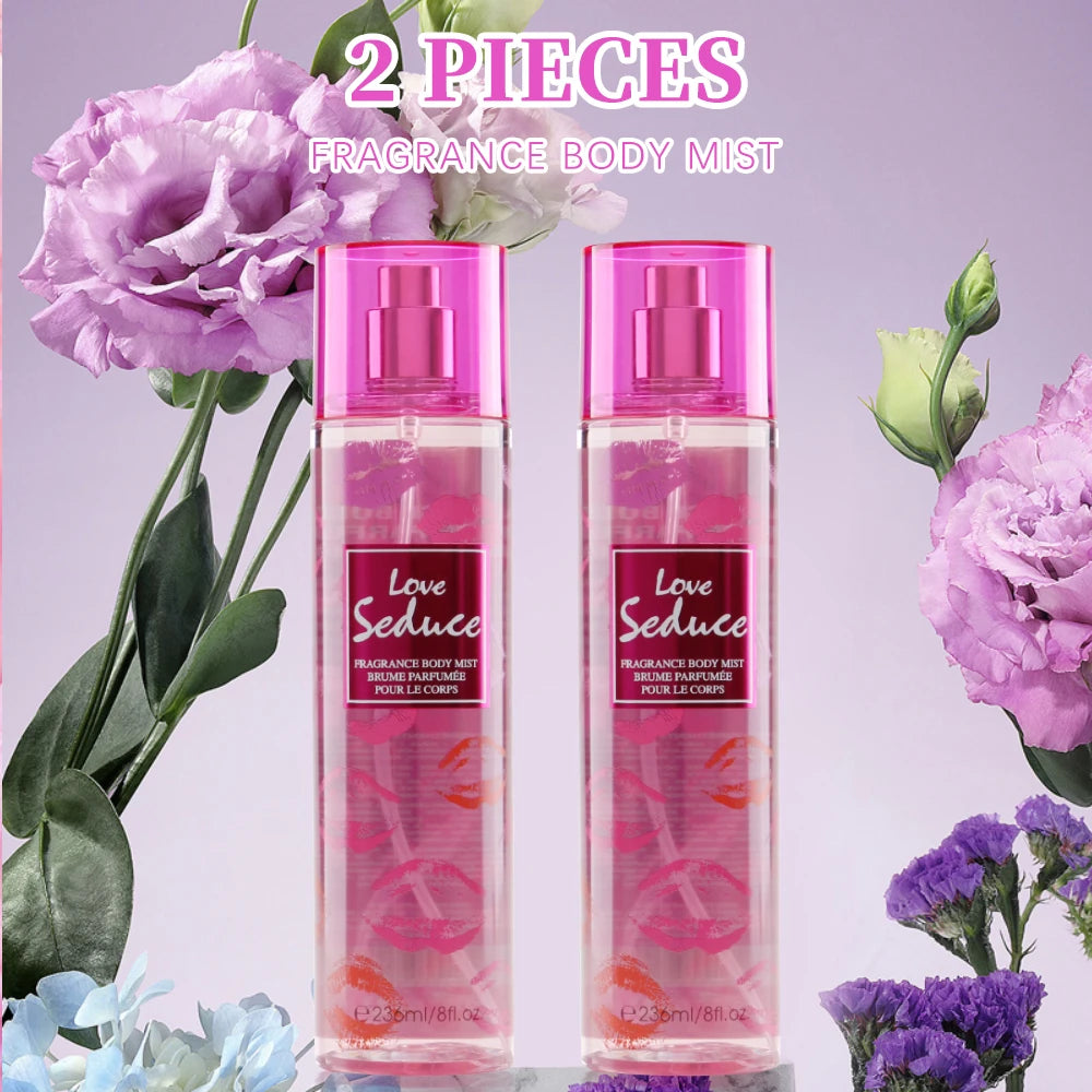 Women's Body Spray 2pcs 8 Fl Oz Hair & Body Fragrance Mist For Women LOVE SEDUCE Long-Lasting Perfume Spray, Perfect For Dating