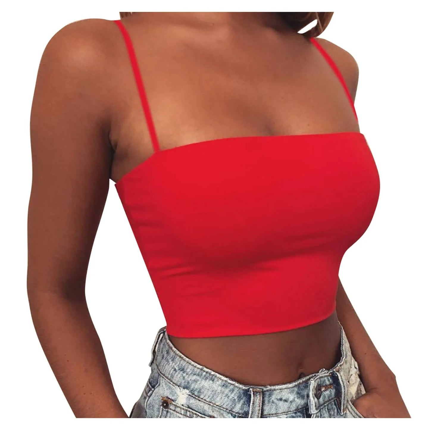 Sexy Tank Tops Summer Sleeveless Crop Top Women Solid Color Backless Camisole Fashion Casual Camis Stretchy Tight Underwear Vest