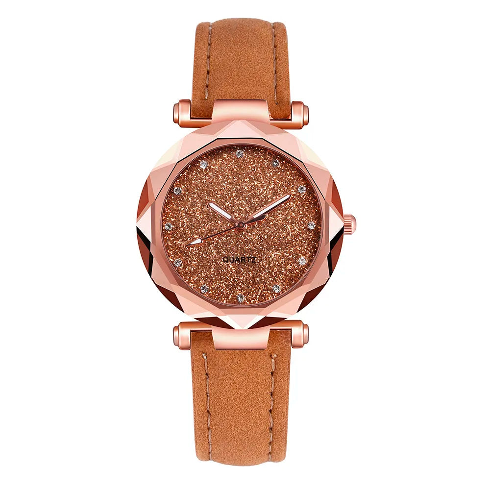 Luxury Women Watch Female Korean Fashion Rhinestone Dial Bracelet Wristwatch Ladies Rose Gold Luminous Quartz Watch RelóGio