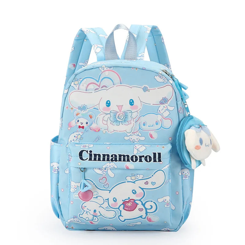 Kuromi & Cinnamoroll Backpack With Coin Purse, Hello Kitty Cartoon Schoolbag, Girl Casual Travel Commute Knapsack For Daily Use