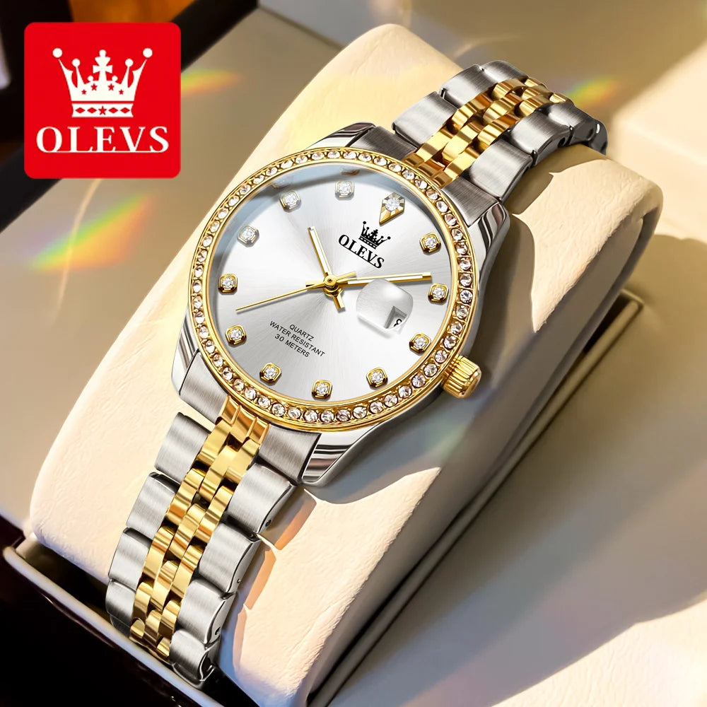 OLEVS 3629 Elegant Women's Watch Fashion Classic Waterproof Luminous Original Calendar Quartz Watch Top Luxury Brand Women Watch