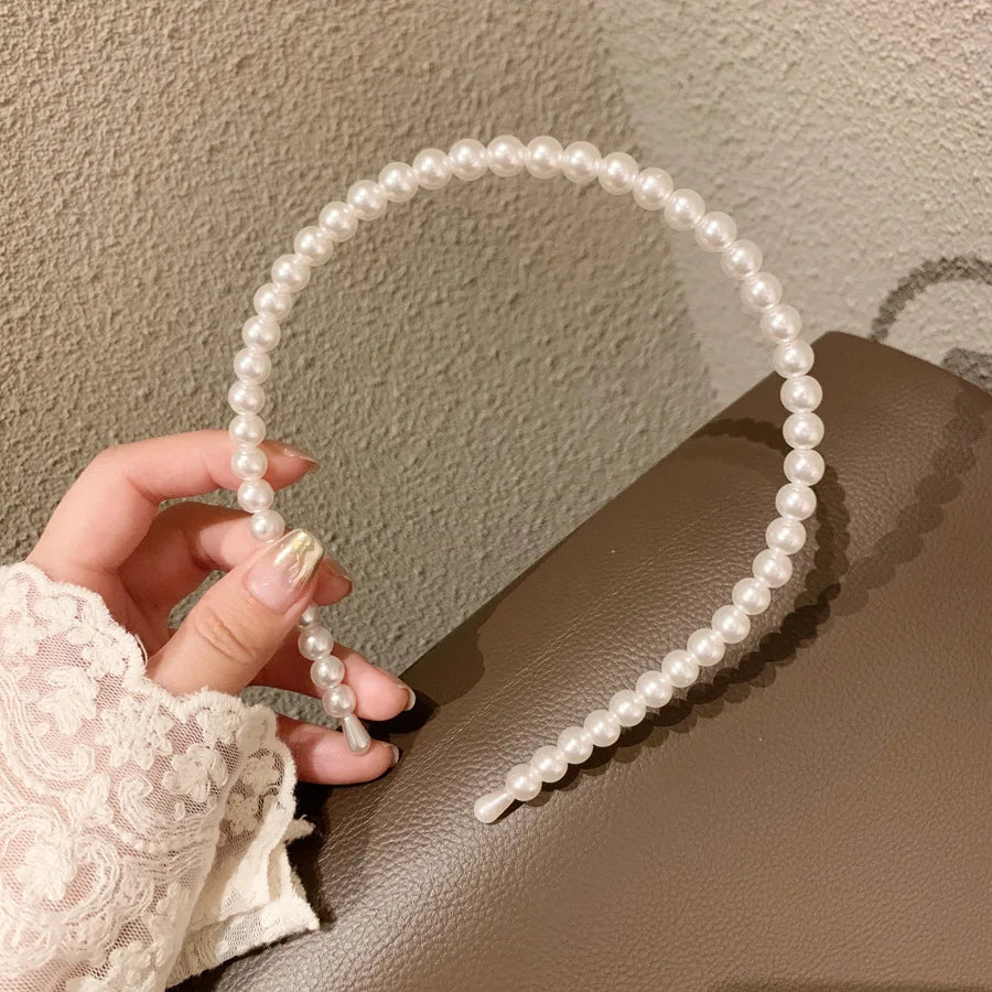 1PC Retro Elegant Pearl Headband For Women Girls Three Layers Pearls Hairband Female Bezel Hair Hoop Trendy Hair Accessories