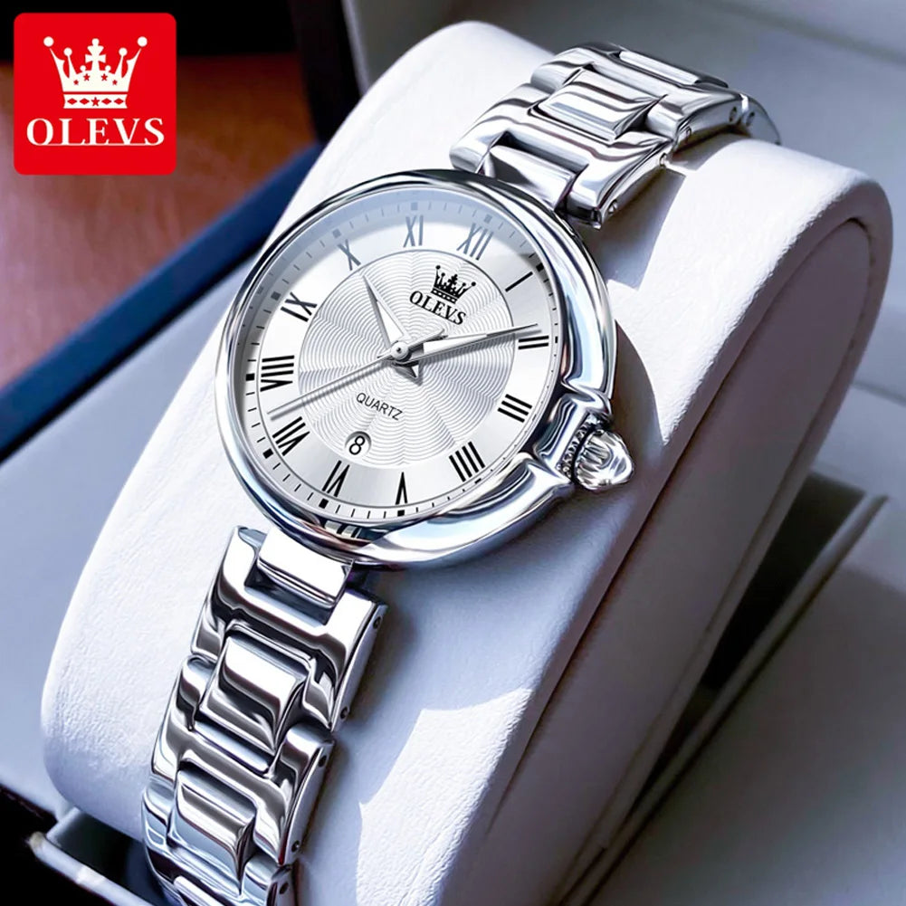 OLEVS 5608 Luxury Brand Women's Watch Classic Fashion Waterproof Luminous Calendar Watch Elegant Quartz Women Watch Reloj Hombre