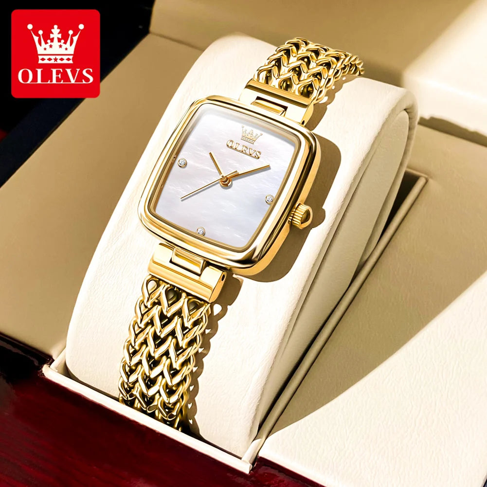 OLEVS Original Certification Brands Women's Watches Trend Simple Atmosphere Stainless Steel Waterproof Quartz Wrist watch Luxury