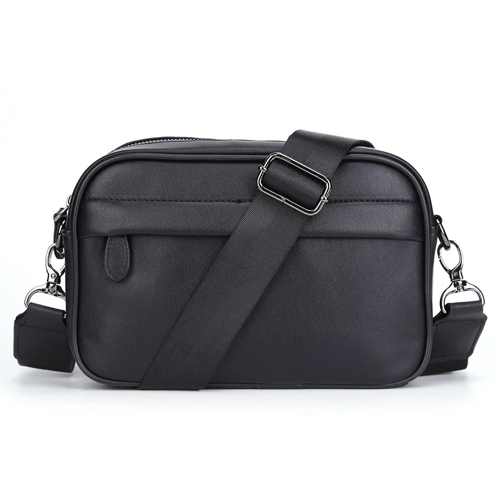 Business Shoulder Bag for Men PU Leather Messenger Bag Male Casual Sling Belt Crossbody Bags Man Design Handbag Purse Men's Bag