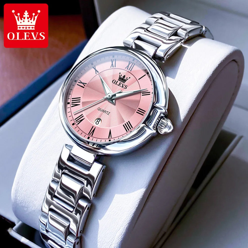 OLEVS 5608 Luxury Brand Women's Watch Classic Fashion Waterproof Luminous Calendar Watch Elegant Quartz Women Watch Reloj Hombre