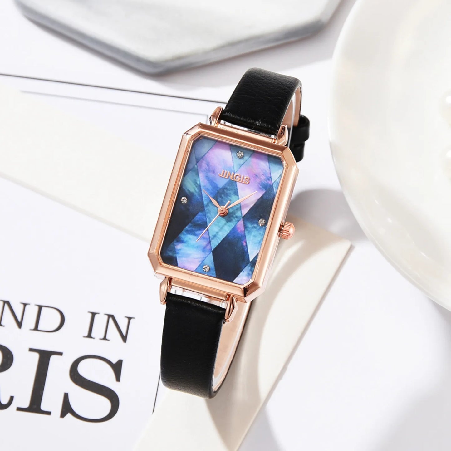 Ladies Rectangular Face Watch Casual Quartz Leather Strap Watch Light Luxury Waterproof Luxury Women Watch Fast Shipping Watches