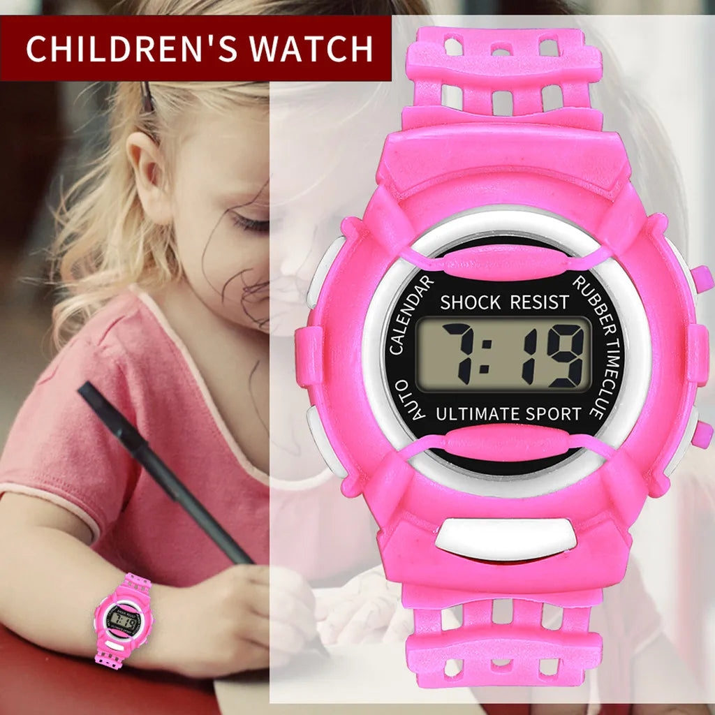 Fashion Sport Kids Watch Outdoor Silicone Strap Led Digital Watch For Children Students Girls Boys Wristwatch Relojes